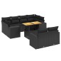 vidaXL Set de sofás de jardín 11 pzas y cojines ratán sintético negro vidaXL Set de sofás de jardín 11 pzas y cojines ratán sintético negro