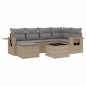 vidaXL Set sofás de jardín 7 piezas y cojines ratán sintético beige vidaXL Set sofás de jardín 7 piezas y cojines ratán sintético beige