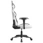 vidaXL Silla gaming de masaje cuero sintético blanco y negro vidaXL Silla gaming de masaje cuero sintético blanco y negro