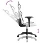 vidaXL Silla gaming de masaje cuero sintético blanco y negro vidaXL Silla gaming de masaje cuero sintético blanco y negro