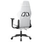 vidaXL Silla gaming de masaje cuero sintético blanco y negro vidaXL Silla gaming de masaje cuero sintético blanco y negro
