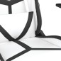 vidaXL Silla gaming de masaje cuero sintético blanco y negro vidaXL Silla gaming de masaje cuero sintético blanco y negro