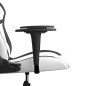 vidaXL Silla gaming de masaje cuero sintético blanco y negro vidaXL Silla gaming de masaje cuero sintético blanco y negro