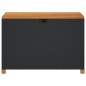 vidaXL Caja de almacenaje jardín madera acacia ratán negro 110x55x63cm vidaXL Caja de almacenaje jardín madera acacia ratán negro 110x55x63cm