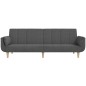 vidaXL Sofá cama de 2 plazas con dos almohadas tela gris oscuro vidaXL Sofá cama de 2 plazas con dos almohadas tela gris oscuro