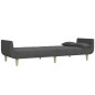 vidaXL Sofá cama de 2 plazas con dos almohadas tela gris oscuro vidaXL Sofá cama de 2 plazas con dos almohadas tela gris oscuro