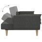 vidaXL Sofá cama de 2 plazas con dos almohadas tela gris oscuro vidaXL Sofá cama de 2 plazas con dos almohadas tela gris oscuro