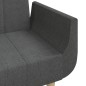 vidaXL Sofá cama de 2 plazas con dos almohadas tela gris oscuro vidaXL Sofá cama de 2 plazas con dos almohadas tela gris oscuro