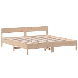 vidaXL Estructura de cama con cabecero madera maciza de pino 200x200cm