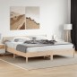 vidaXL Estructura de cama con cabecero madera maciza de pino 200x200cm vidaXL Estructura de cama con cabecero madera maciza de pino 200x200cm
