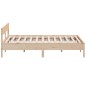 vidaXL Estructura de cama con cabecero madera maciza de pino 200x200cm vidaXL Estructura de cama con cabecero madera maciza de pino 200x200cm