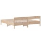 vidaXL Estructura de cama con cabecero madera maciza de pino 200x200cm vidaXL Estructura de cama con cabecero madera maciza de pino 200x200cm