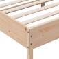 vidaXL Estructura de cama con cabecero madera maciza de pino 200x200cm vidaXL Estructura de cama con cabecero madera maciza de pino 200x200cm