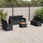 vidaXL Set de sofás de jardín 8 piezas y cojines ratán sintético negro vidaXL Set de sofás de jardín 8 piezas y cojines ratán sintético negro