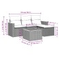 vidaXL Juego de sofás jardín con cojines 5 pzas ratán sintético gris vidaXL Juego de sofás jardín con cojines 5 pzas ratán sintético gris