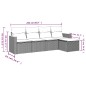vidaXL Juego de sofás jardín con cojines 5 pzas ratán sintético beige vidaXL Juego de sofás jardín con cojines 5 pzas ratán sintético beige
