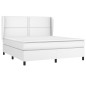 vidaXL Cama box spring con colchón cuero sintético blanco 160x200 cm vidaXL Cama box spring con colchón cuero sintético blanco 160x200 cm