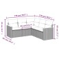 vidaXL Set de muebles de jardín 5 pzas y cojines ratán sintético negro vidaXL Set de muebles de jardín 5 pzas y cojines ratán sintético negro