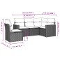 vidaXL Set de muebles de jardín 5 pzas y cojines ratán sintético negro vidaXL Set de muebles de jardín 5 pzas y cojines ratán sintético negro