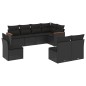 vidaXL Set de sofás de jardín 8 piezas y cojines ratán sintético negro vidaXL Set de sofás de jardín 8 piezas y cojines ratán sintético negro
