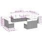 vidaXL Set de sofás de jardín 11 pzas y cojines ratán sintético negro