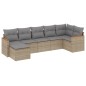 vidaXL Juego de sofás jardín con cojines beige mezcla 7 pzas ratán PE vidaXL Juego de sofás jardín con cojines beige mezcla 7 pzas ratán PE
