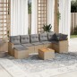 vidaXL Juego de sofás jardín con cojines beige mezcla 8 pzas ratán PE vidaXL Juego de sofás jardín con cojines beige mezcla 8 pzas ratán PE