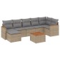 vidaXL Juego de sofás jardín con cojines beige mezcla 8 pzas ratán PE vidaXL Juego de sofás jardín con cojines beige mezcla 8 pzas ratán PE