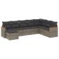 vidaXL Set de sofás de jardín 8 pzas y cojines ratán sintético gris vidaXL Set de sofás de jardín 8 pzas y cojines ratán sintético gris