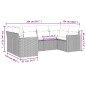 vidaXL Set de muebles de jardín 6 pzas y cojines ratán sintético gris vidaXL Set de muebles de jardín 6 pzas y cojines ratán sintético gris