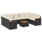 vidaXL Set de sofás de jardín 10 pzas cojines ratán sintético negro vidaXL Set de sofás de jardín 10 pzas cojines ratán sintético negro