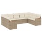vidaXL Set de sofás de jardín 9 pzas con cojines ratán sintético beige vidaXL Set de sofás de jardín 9 pzas con cojines ratán sintético beige