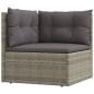 vidaXL Set de muebles de jardín 7 pzas y cojines ratán sintético gris vidaXL Set de muebles de jardín 7 pzas y cojines ratán sintético gris