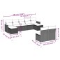 vidaXL Set de sofás de jardín 8 piezas y cojines ratán sintético negro vidaXL Set de sofás de jardín 8 piezas y cojines ratán sintético negro