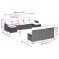 vidaXL Set de sofás de jardín 10 pzas cojines ratán sintético negro vidaXL Set de sofás de jardín 10 pzas cojines ratán sintético negro