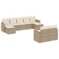 vidaXL Set de sofás de jardín 9 pzas con cojines ratán sintético beige vidaXL Set de sofás de jardín 9 pzas con cojines ratán sintético beige