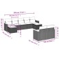 vidaXL Set de sofás de jardín 9 pzas con cojines ratán sintético beige vidaXL Set de sofás de jardín 9 pzas con cojines ratán sintético beige