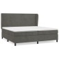 vidaXL Cama box spring con colchón terciopelo gris oscuro 200x200 cm vidaXL Cama box spring con colchón terciopelo gris oscuro 200x200 cm