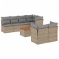 vidaXL Juego de sofás jardín con cojines beige mezcla 6 pzas ratán PE vidaXL Juego de sofás jardín con cojines beige mezcla 6 pzas ratán PE