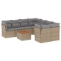 vidaXL Juego de sofás jardín con cojines beige mezcla 9 pzas ratán PE vidaXL Juego de sofás jardín con cojines beige mezcla 9 pzas ratán PE