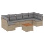 vidaXL Juego de sofás jardín con cojines beige mezcla 8 pzas ratán PE vidaXL Juego de sofás jardín con cojines beige mezcla 8 pzas ratán PE