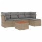 vidaXL Juego de sofás jardín con cojines beige mezcla 6 pzas ratán PE vidaXL Juego de sofás jardín con cojines beige mezcla 6 pzas ratán PE