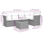 vidaXL Set de sofás de jardín 6 piezas y cojines ratán sintético negro vidaXL Set de sofás de jardín 6 piezas y cojines ratán sintético negro