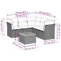 vidaXL Set de sofás de jardín 6 piezas y cojines ratán sintético negro vidaXL Set de sofás de jardín 6 piezas y cojines ratán sintético negro