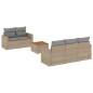 vidaXL Juego de sofás jardín con cojines beige mezcla 6 pzas ratán PE vidaXL Juego de sofás jardín con cojines beige mezcla 6 pzas ratán PE