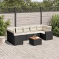 vidaXL Set de sofás de jardín 8 piezas y cojines ratán sintético negro vidaXL Set de sofás de jardín 8 piezas y cojines ratán sintético negro