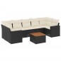 vidaXL Set de sofás de jardín 8 piezas y cojines ratán sintético negro vidaXL Set de sofás de jardín 8 piezas y cojines ratán sintético negro