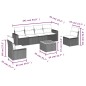 vidaXL Set de comedor de jardín 7 pzas y cojines ratán sintético negro vidaXL Set de comedor de jardín 7 pzas y cojines ratán sintético negro