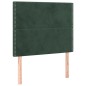 vidaXL Cama box spring con colchón terciopelo verde oscuro 100x200 cm