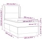 vidaXL Cama box spring con colchón terciopelo verde oscuro 100x200 cm